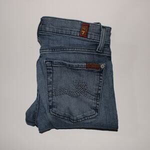 7 For All Man Kind Women's Roxanne Skinny Straight Jeans Size 28